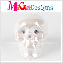 Beliebte neue Design Keramik Skull Shaped Sparschwein